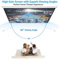 thumbnail image 3 of ZYPPP 120'' Projector Screen Projection Screen Manual Pull Down HD Screen 1:1 Format, 3 of 24