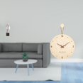 thumbnail image 2 of Estatua de arte abstracto,Estatua de arte abstracto Escultura de resina moderna,Reloj de pared,Reloj de pared decorativo para sala de estar,silencioso,Reloj de pared de madera con decoración, 2 of 8