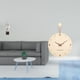 thumbnail image 2 of Estatua de arte abstracto,Estatua de arte abstracto Escultura de resina moderna,Reloj de pared,Reloj de pared decorativo para sala de estar,silencioso,Reloj de pared de madera con decoración, 2 of 8