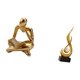 thumbnail image 5 of Estatua de fuego de pensador abstracto, decoración para mesa, sala de estar, estante de oficina, estantería de escritorio, adorno artesanal, recuerdo, 5 of 8