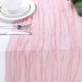 thumbnail image 1 of Mantel de gasa bohemio de color rosa empolvado para mesa, mantel rústico transparente para decoración de bodas, despedidas de soltera y fiestas, 1 of 5