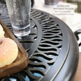 thumbnail image 4 of VIVIJASON 3-Piece Outdoor Patio Bistro Set, All-Weather Cast Aluminum Furniture Dining Sets Include 2 Chairs and 35.4" Round Table w/Umbrella Hole for Balcony, Lawn, Garden, Backyard, 4 of 7