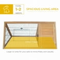 thumbnail image 3 of PawHut 46" x 24" Wooden A-Frame Outdoor Rabbit Cage Small Animal Hutch, Natural, 3 of 9