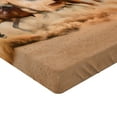 thumbnail image 2 of Ambesonne Horse Fitted Sheet 2 Pcs Set, Equine Themed Animals, Full, Brown Sand Brown, 2 of 3