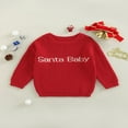 thumbnail image 2 of Bébé bébé Pull de Noël Lettre Impression Manches Longues Cou Lâches Tricots Automne Hiver Tops, 2 of 9