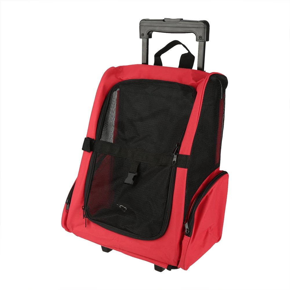 Breathable Pet Carrier with wheels Pet Dog Cat Backpack Suitcase Pet