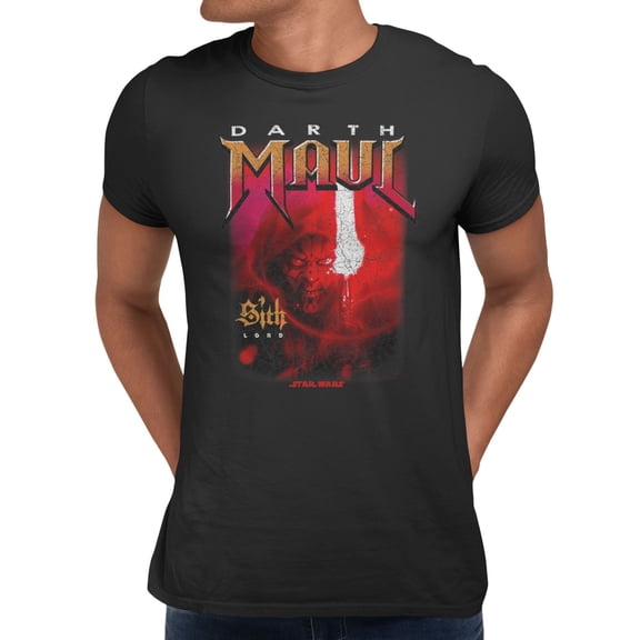 Star Wars Darth Maul in Red Light Men's T Shirt (Black, S-XXXL)