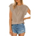 thumbnail image 2 of Sherrylily Women Cap Sleeve Sweater Summer Crew Neck Crochet Knit Tops, 2 of 6