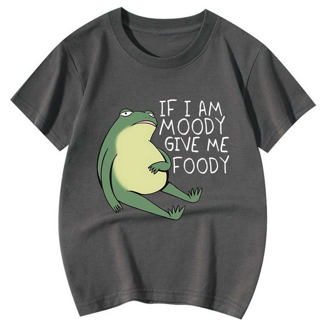 Chemise Mignonne pour Filles Drôle Si Je Me Donne de la Nourriture Animal Mignon TeePatterned Col Rond Manches Courtes Tops Manches Longues Filles Tunique 2t Arc-en-Ciel Haut Fille Tout-Petit