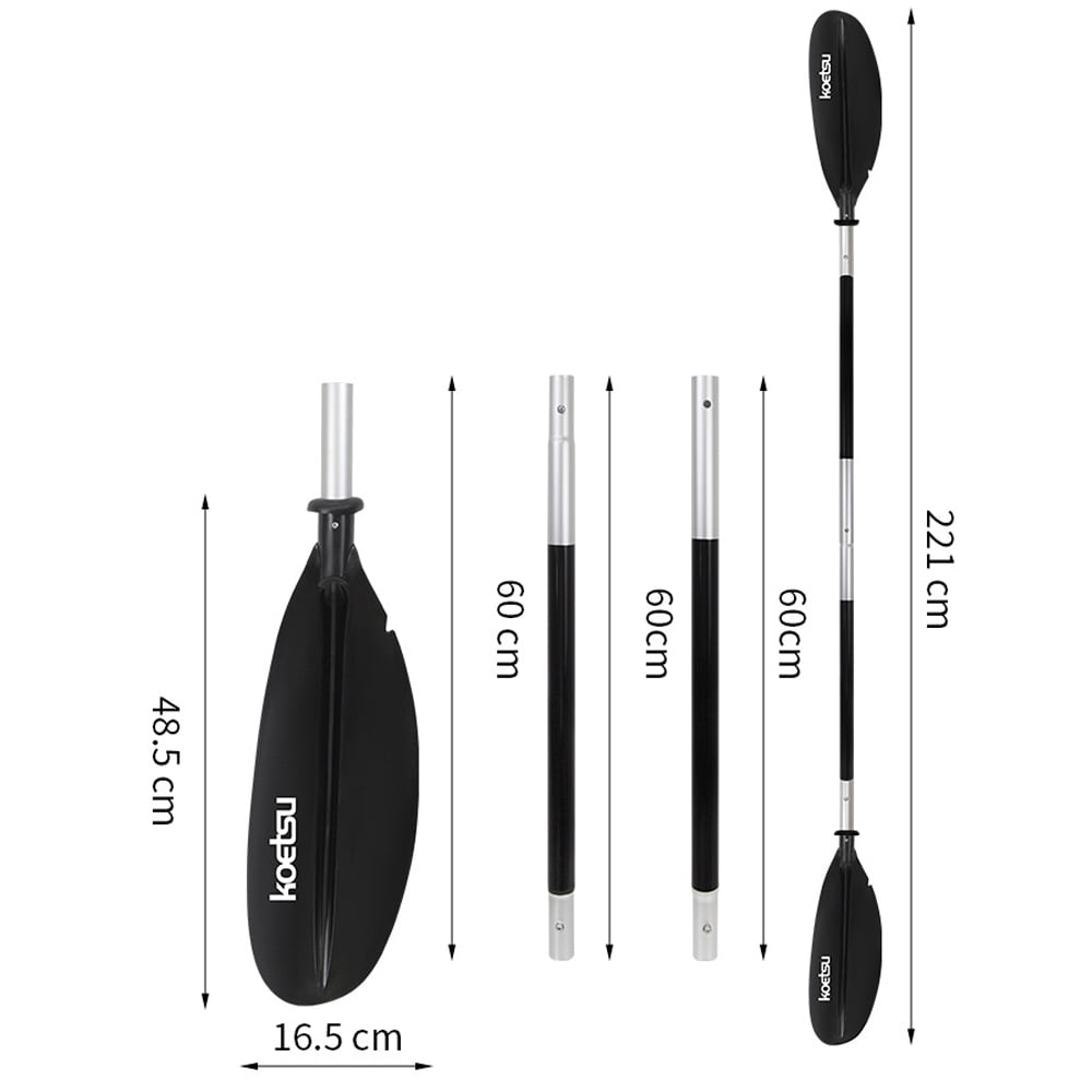 Detachable Kayak Paddles Paddle Four Sections Detachable Adjustable Kayak Paddles Aluminum Alloy Shaft Paddle Double Head Paddle