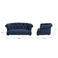 thumbnail image 3 of Pemberly Row 36.5" Chesterfield Dog Sofa Bed Medium Pacific Blue, 3 of 8
