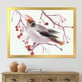 thumbnail image 3 of Designart 'Waxwing Bird Sitting On A Branch' Traditional Framed Art Print, 3 of 4
