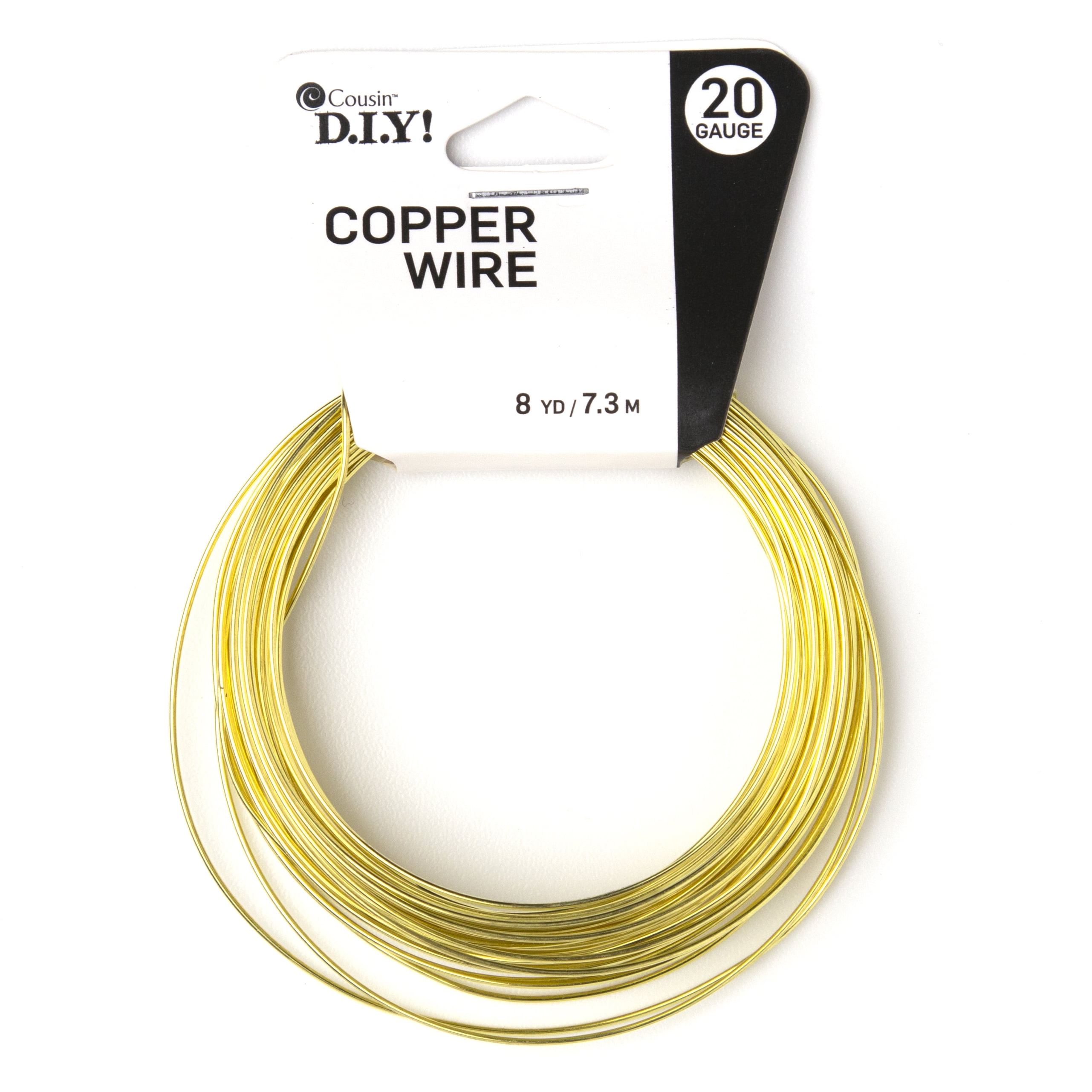(3 pack) Cousin DIY Coated Copper Wire, Gold Finish, 20 Ga, 24 ft Roll