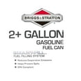 thumbnail image 6 of Briggs & Stratton Boat Fuel Can 85023 | 2+ Gallon Red HDPE Smart-Fill, 6 of 6