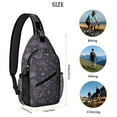 thumbnail image 5 of Starry Night Sky Sling Backpack, Celestial Planet and Nebula Design, Astronaut and Alien Themed Crossbody Bag for Sci-fi Fans, 5 of 6