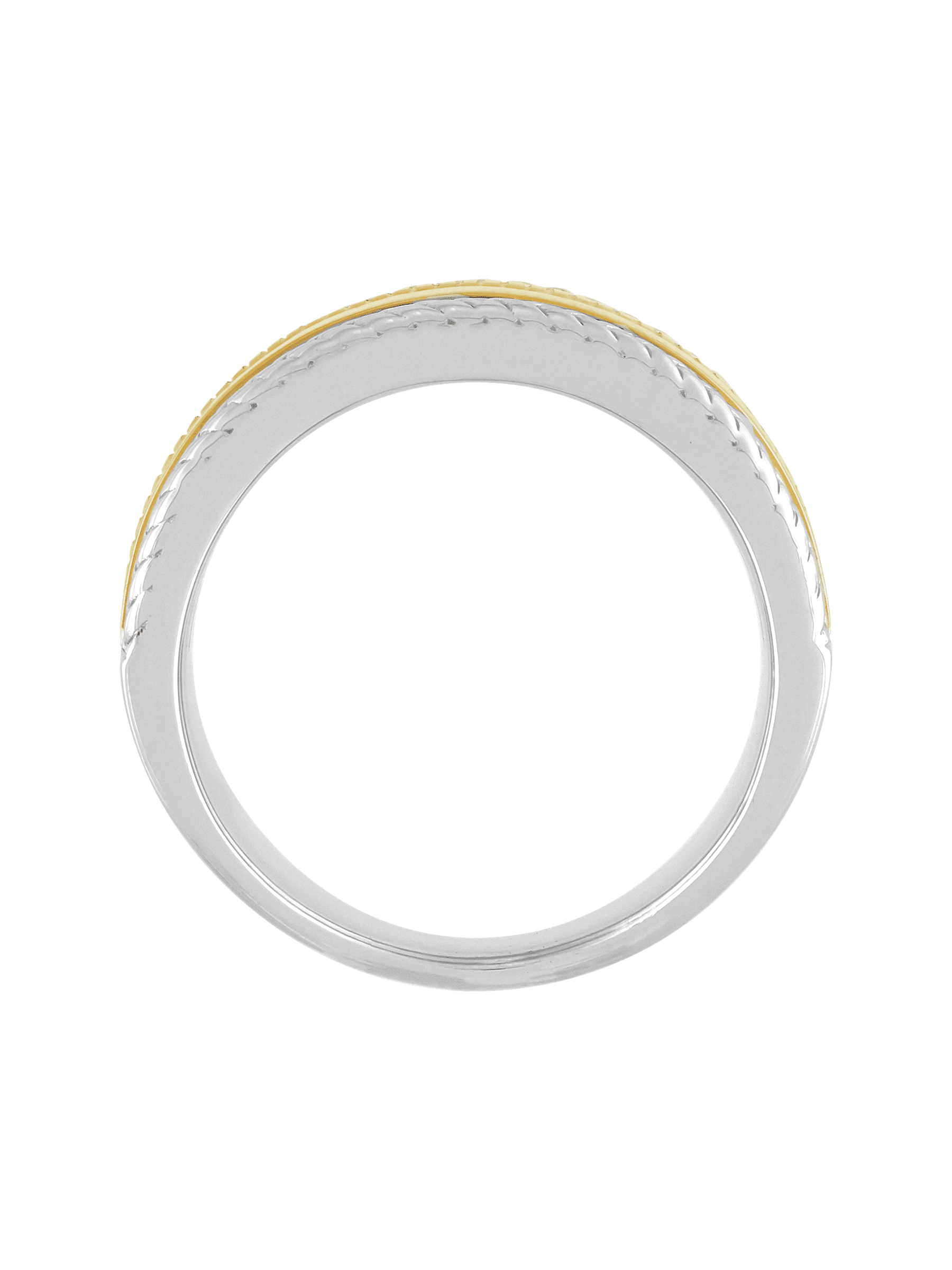 ◆ゆゆり10◆ Welry Sterling Silver with 10kt Yellow Gold Multi-Row Band