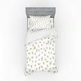 thumbnail image 1 of Rose Duvet Cover Set, Rosebuds Romantic Flowers with Leaves Wedding Valentines Day Theme, Bedding Set with Shams and Fitted Sheet, 3 Sizes, by Ambesonne, 1 of 3