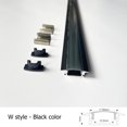 thumbnail image 3 of 2-40 piezas/lote de perfil de aluminio LED de 0,5 m en forma de U/V/W para barra de tira LED 5050 2835, soporte de canal de lámpara, lámpara de gabinete, armario de cocina, 3 of 5