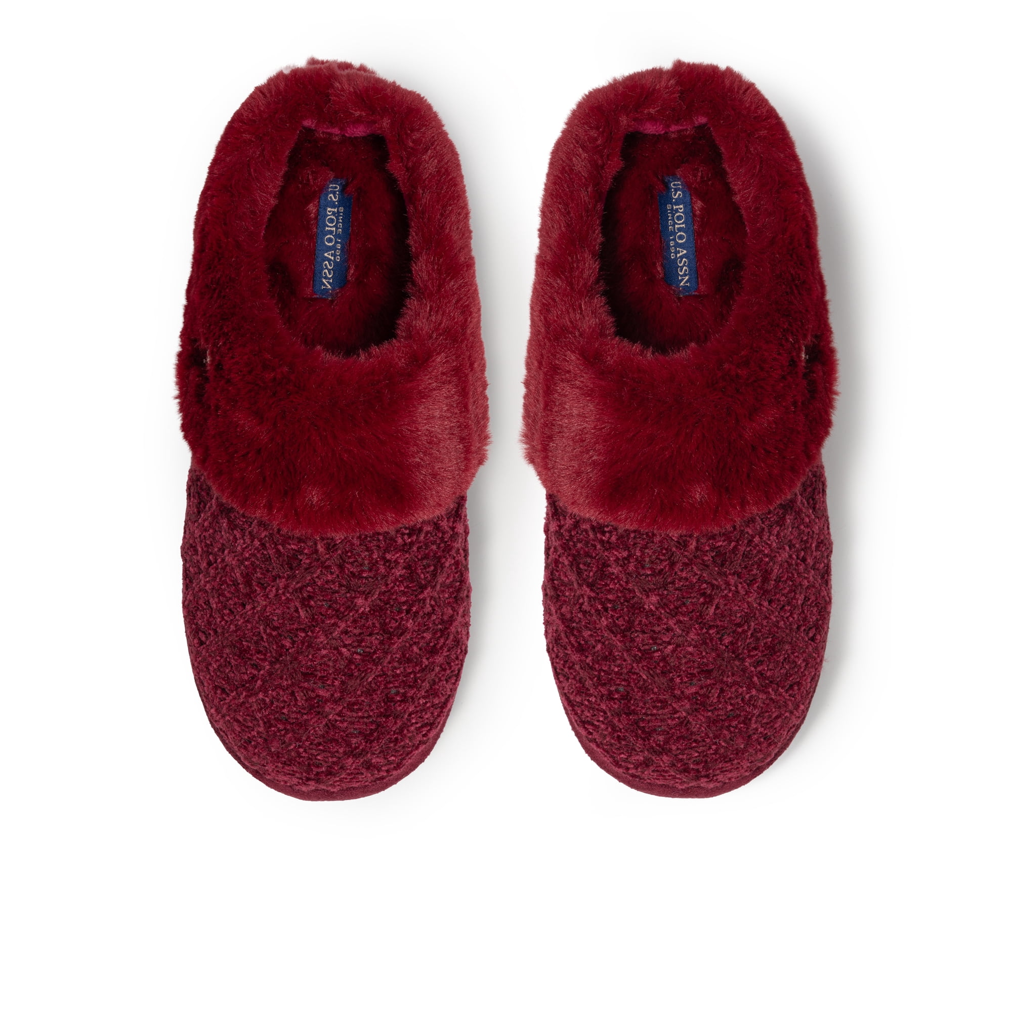 U.S. Polo Assn. Womens Cable Knit Slipper