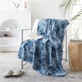 thumbnail image 3 of Mainstays Plush Throw Blanket, 50" x 60", Color: Blue Tie Dye, 3 of 5