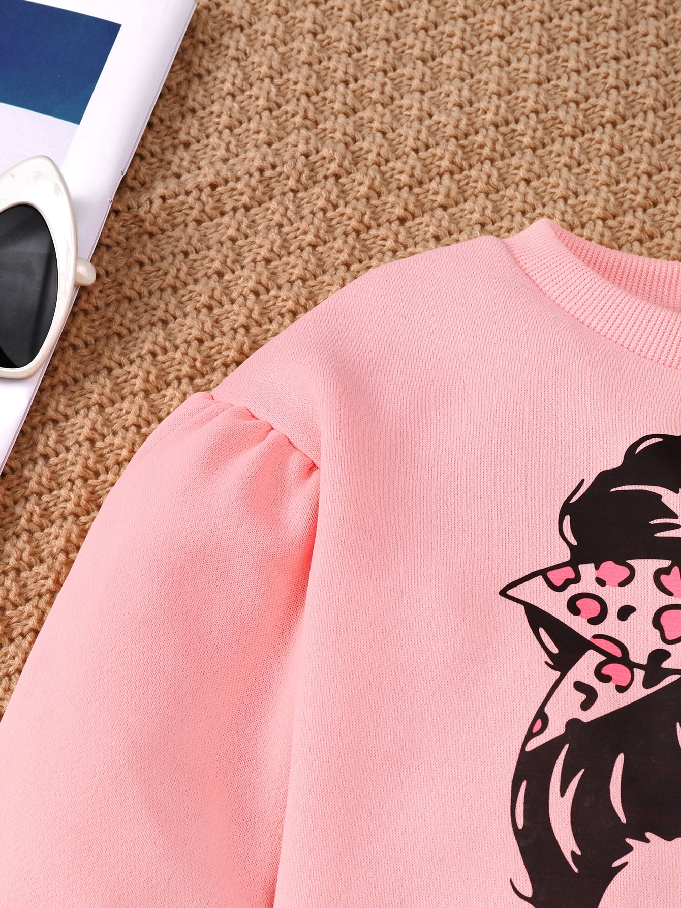 4T Baby Girls Clothes 4T Girls 2PCS Outfits Set Round Neck Toddler Girls Long Sleeve Top Pants Set Pink