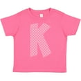 thumbnail image 3 of Inktastic Pink and White Polka Dots Letter K Boys or Girls Toddler T-Shirt, 3 of 5