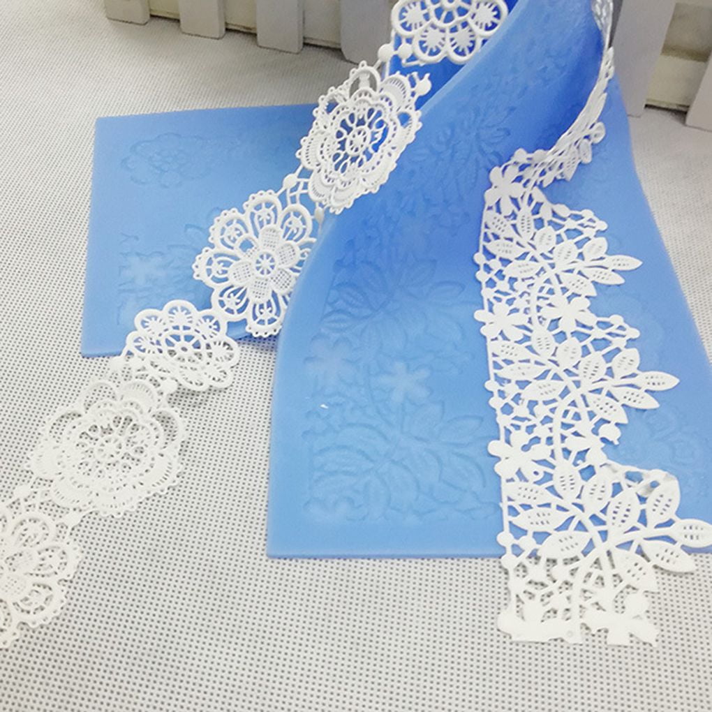 Flower Silicone Lace Mold Fondant Cake Color Decorating Mould Wedding