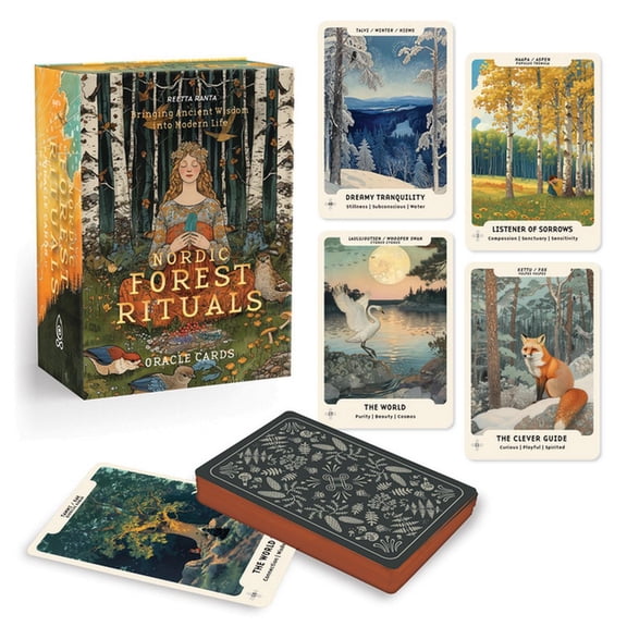 Nordic Forest Rituals Oracle Cards: Bringing Ancient Wisdom Into Modern Life (Oracle Kit Box Set with 49 Cards and Guide, (Paperback)