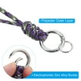 thumbnail image 5 of 4" Paracord Lanyard Keychain with Flat KeyRings Braided Lanyard Wrist Strap, Camo Purple 2 Pack, 5 of 6