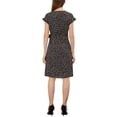 thumbnail image 4 of Allegra K Women's Floral V Neck Ruffled Flutter Sleeve Belt Wrap Midi Dress, 4 of 7