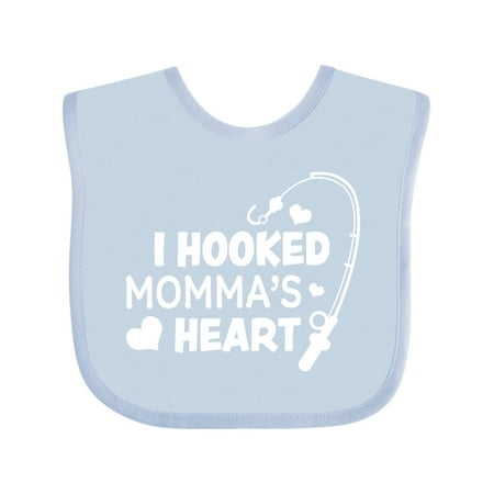 

Inktastic I Hooked Momma s Heart with Fishing Rod Gift Baby Boy or Baby Girl Bib