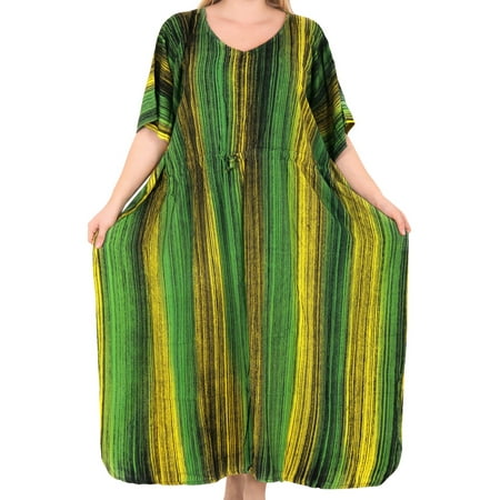 Womens Evening Free Size Party Rayon Long Tunic Dress Caftan Boho Chic Plus Size Tie Dye Kaftan For