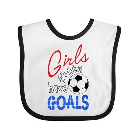 

Inktastic Girls Gotta Have Goals with Soccer Ball Gift Baby Boy or Baby Girl Bib
