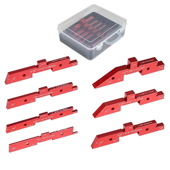 7Pcs Router Setup Blocks Woodworking Aluminum Router Table Set Up Bar Gage
