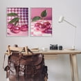 thumbnail image 2 of Stupell Industries Retro Glam Checkerboard Cherries Food & Beverage Painting Gray Framed Art Print Wall Art, 20 x 30, Set of 2, 2 of 8