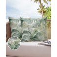 thumbnail image 6 of Nordic Style Palm Tree Green Leaf Outdoor Pillow Covers Set of 2, Decorative Waterproof Throw Pillow Case, Nature Tropical Plants Cotton Linen Soft Cozy Cushion Pillowcases, 6 of 6