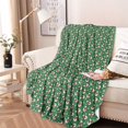 thumbnail image 2 of Green Christmas Snowman Pattern Round Blanket,Comfortable Soft Flannel Throw Blanket,All Season,Warm Lightweight Blankets for Sofa Bed Couch Living Room Chair 60"x60", 2 of 5