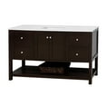 thumbnail image 3 of Lakeshore 60" Single Bathroom Vanity with Chocolate Cabinet and Engineered White Top, 3 of 6