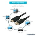 thumbnail image 2 of CableWholesale 10H1-64106 6 ft. DisplayPort to HDMI Cable - DisplayPort Male to HDMI Male, Black, 2 of 5