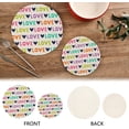 thumbnail image 4 of GZHJMY Valentine's Day Love Heart Pot Holder Trivets Set of 2, Heat Resistant Cotton Rope Round Trivets for Hot Dishes, Bowl,Teapot, Hot Pot and Pans, 4 of 7