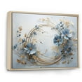 thumbnail image 2 of Designart "Wreathed In Blue And Gold Botanical Melody V" Wreath Floater Framed Canvas Art Print, 2 of 5