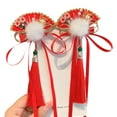 thumbnail image 1 of Cadeau du Nouvel An 2 Pcs Bandeau Rouge pour Enfants Nœud Rouge Section de Cheveux Festive Corde à Clochette pour Femmes, 1 of 8
