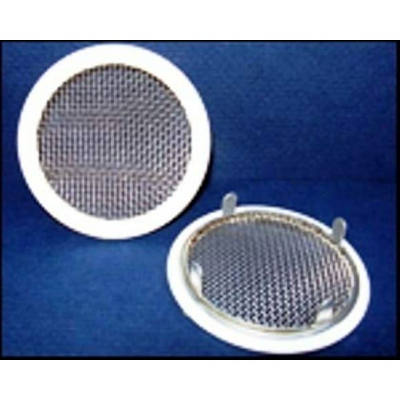 3" Round Open Screen Vent - tab Style - White - Pkg of 4