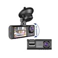 High Quality 3 Channel Car DVR with 1080P Resolution and 3Lens Inside