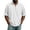 White, variant on Guluxicc Men's Corduroy Shirts Quarter Zip Short Sleeve Shirts for Everyday Wear Summer Casual Outfits