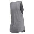 thumbnail image 3 of Women's Fanatics Heathered Gray Miami Heat Quality Time Open Scoop Neck Tri-Blend Tank Top, 3 of 3