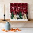 thumbnail image 3 of Ships Next Day Canvas Wall Art 12"x12",Christmas Tree Wood Framed Canvas Print Painting,Red Black Checkered Xmas Tree Winter Snowflake Ready to Hang Picture Wall Decor for Kitchen Dining Room Office, 3 of 9