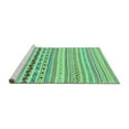 thumbnail image 2 of Ahgly Company Machine Washable Indoor Square Abstract Turquoise Blue Modern Area Rugs, 5' Square, 2 of 4