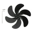 thumbnail image 2 of Replacement Fan Blade, Fireplace Fan Blade Replacement Aluminum Alloy Black 6 Blades  for Maintain, 2 of 8