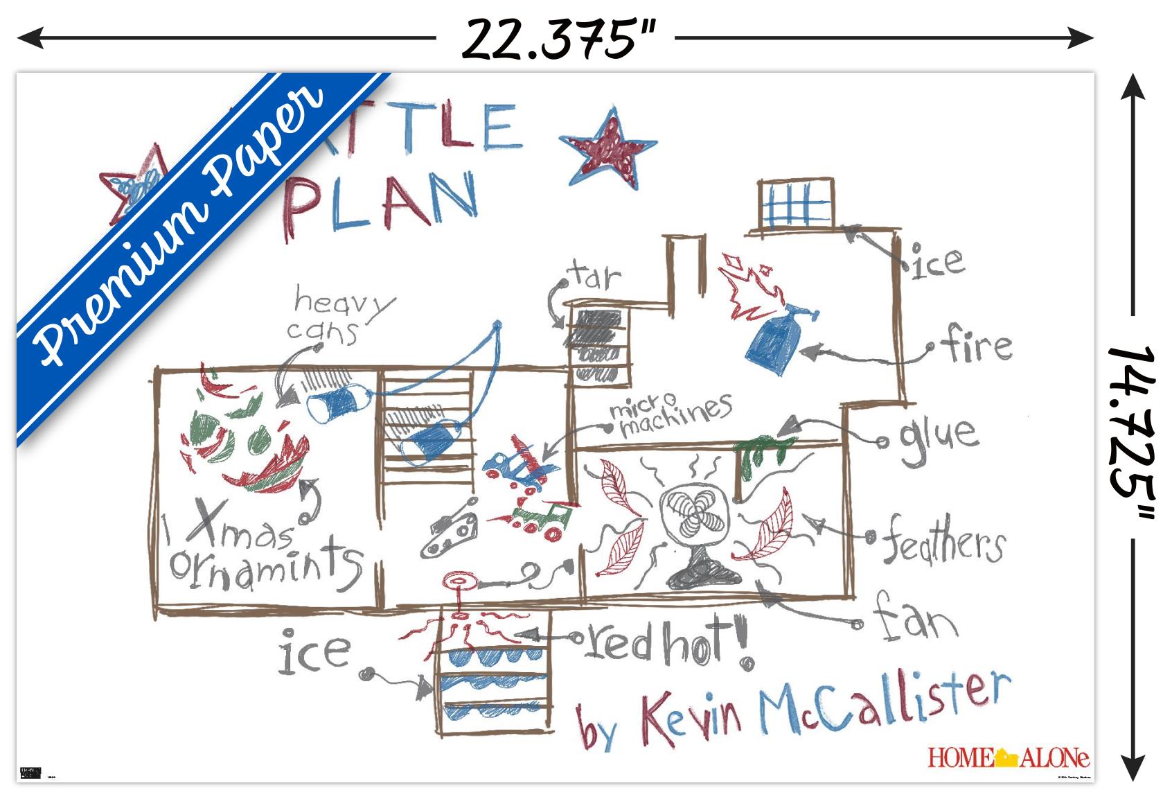 Home Alone - Map Wall Poster, 14.725" x 22.375"